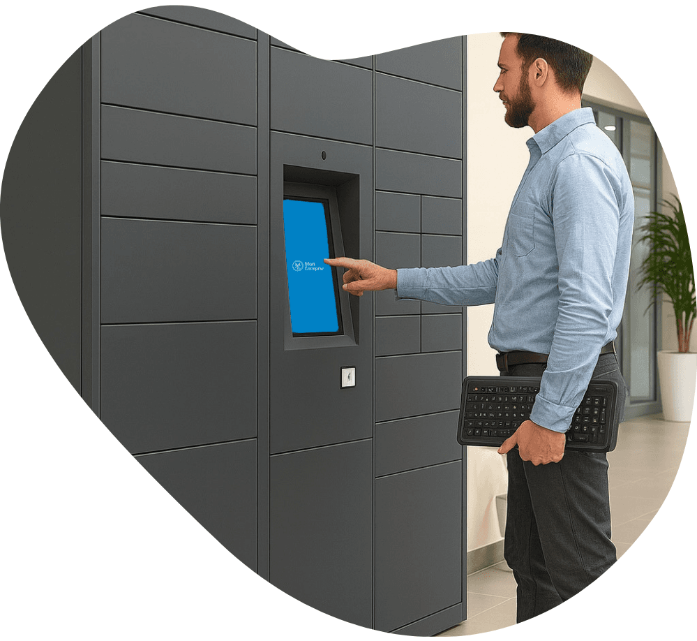 Logistique interne automatisée avec casiers connectés Lockolis