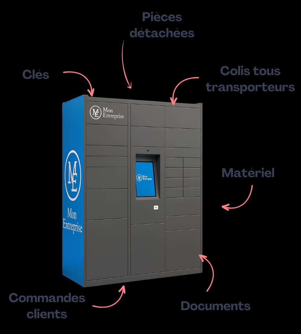 Casier connecté Lockolis installé sur un site industriel